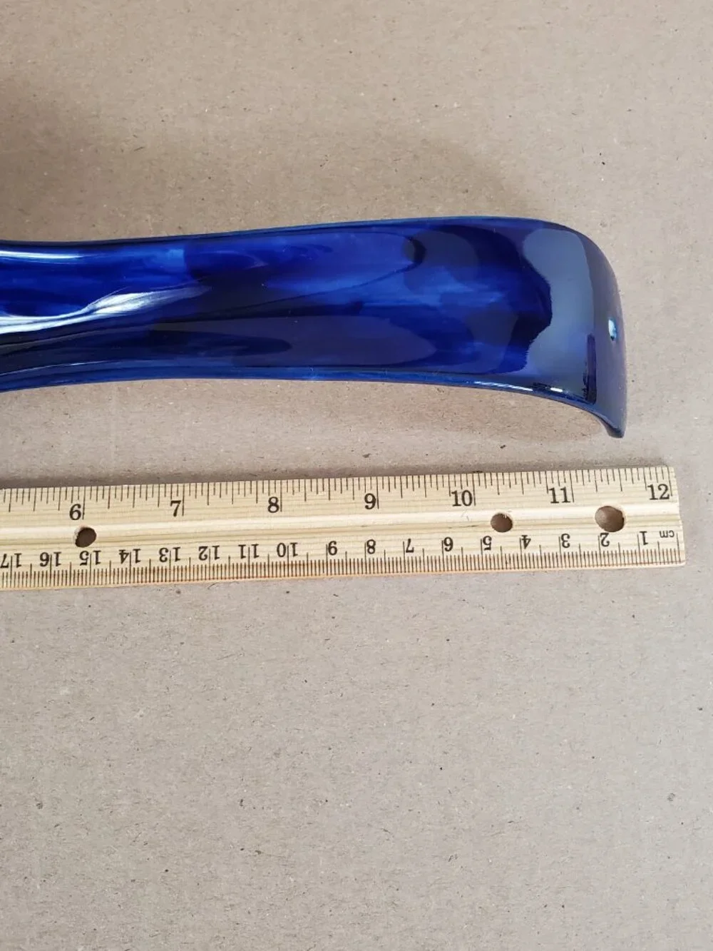Vintage Boleslawiec  Polish Pottery Spoon Ladle Rest Cobalt Blue Floral